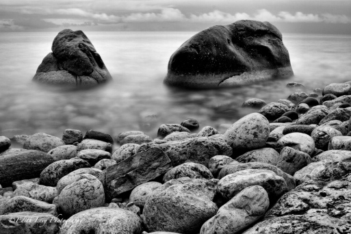 Rocks, Halfway Log Dump, Lake Huron, Tobermory, landscape, long exposure
