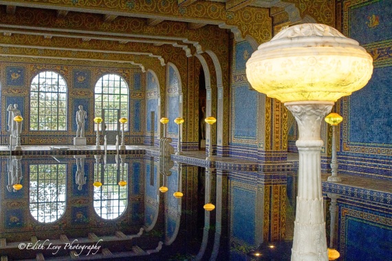 Hearst Castle, Roman Pool, San Simeon, California, indoor pool, water, reflections, travel photography