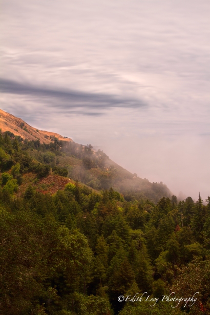 Nepenthe, Big Sur, California, Pacific Coast, PCH, fog, mist, view, mountains, long exposure, travel photography